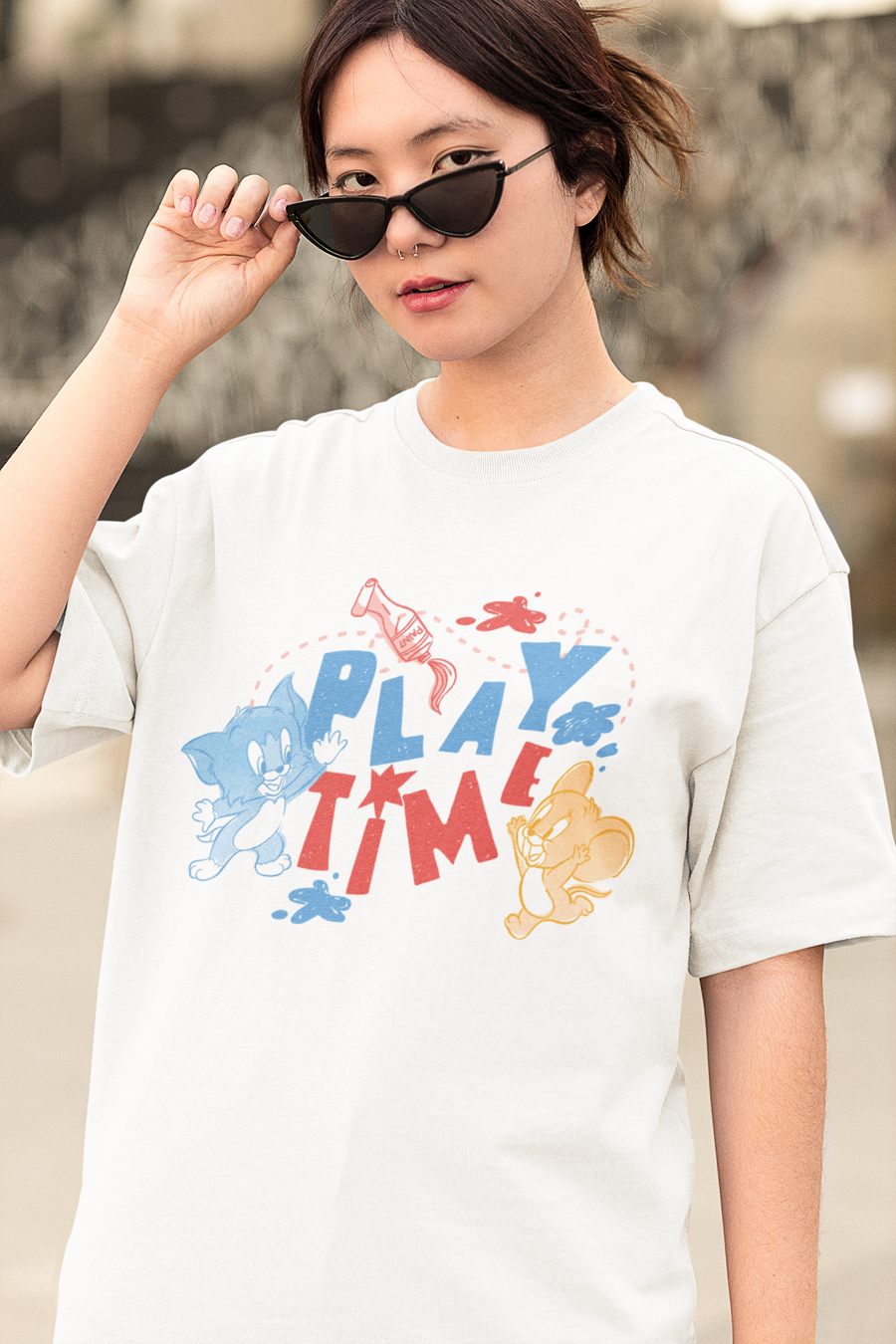 Official Tom & Jerry - Play Time Oversized T-Shirt