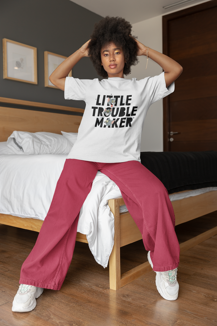 Official Tom & Jerry - Little Trouble Maker Oversized T-Shirt