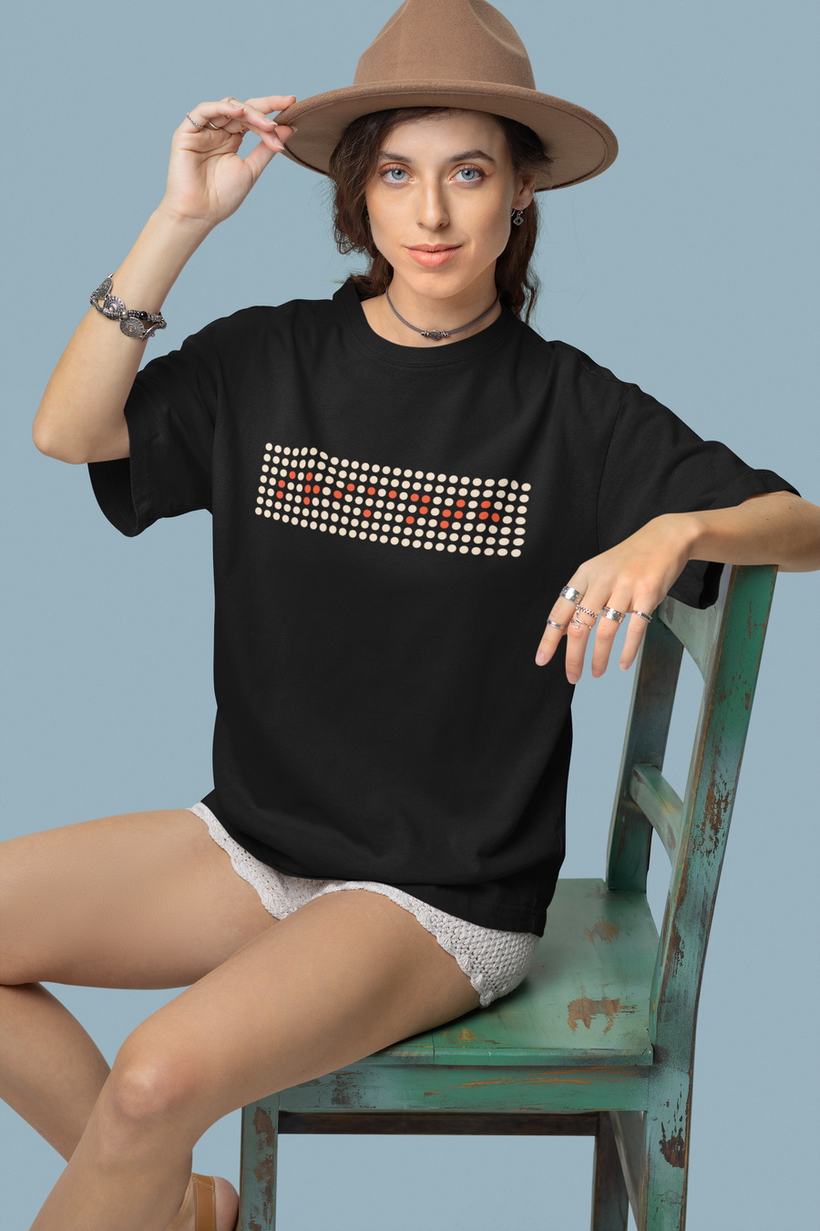 Official Srikanth Braille Graphic Oversized T-Shirt