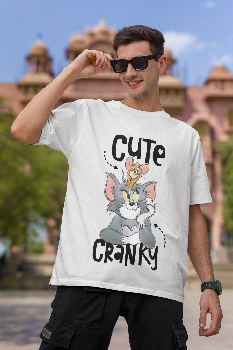 Official Tom & Jerry - Cute Cranky Oversized T-Shirt