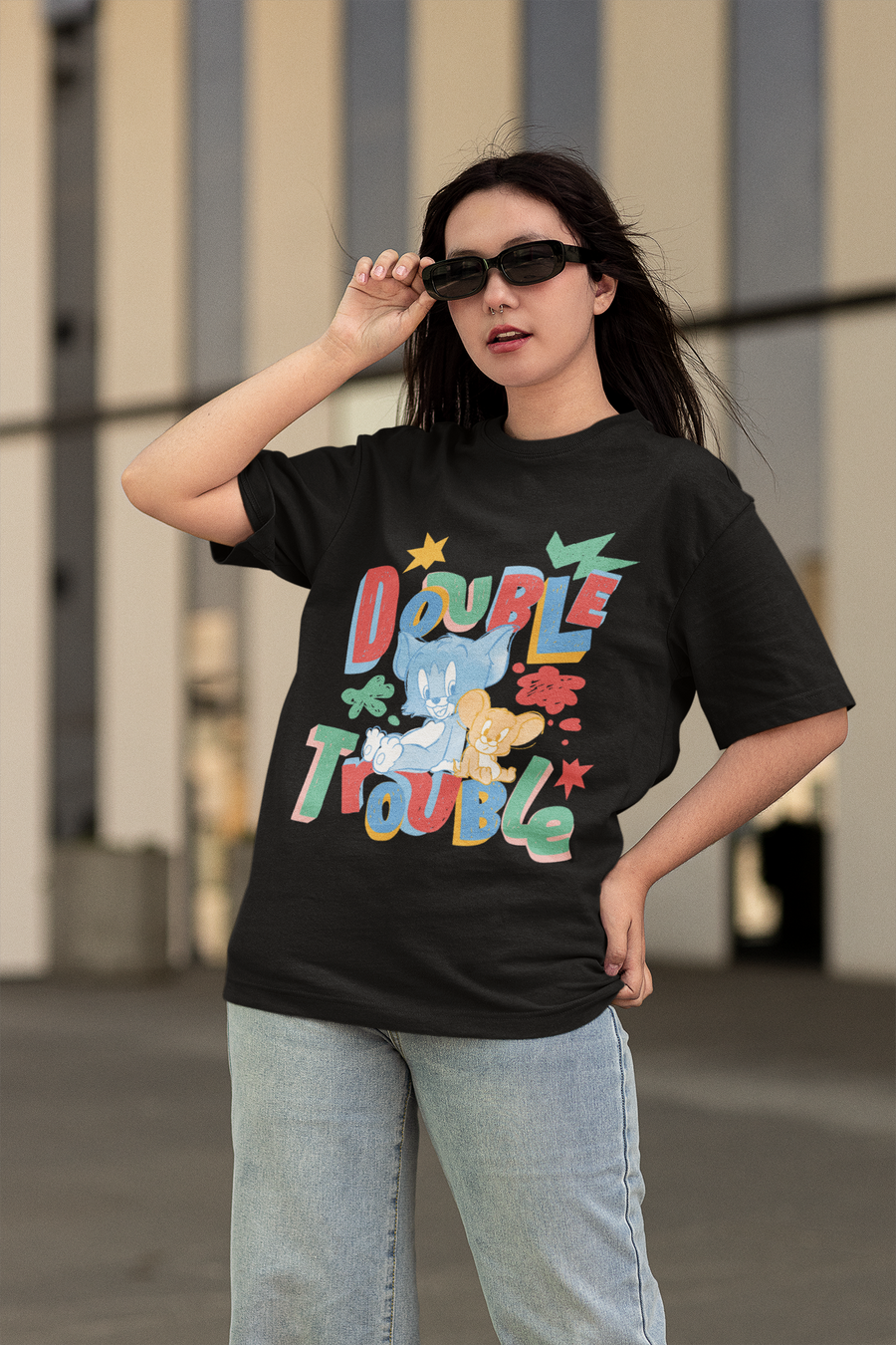 Official Tom & Jerry - Double Trouble Oversized T-Shirt