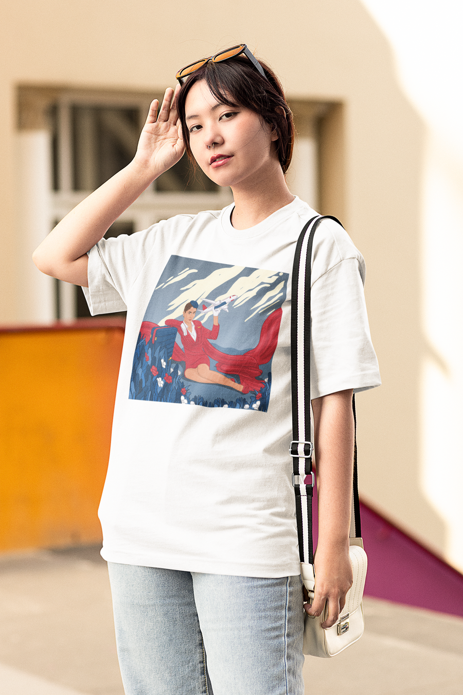 Official Crew on Duty Graphic Oversize T-shirt