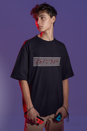 Official Srikanth Braille B/W Graphic Oversized T-Shirt