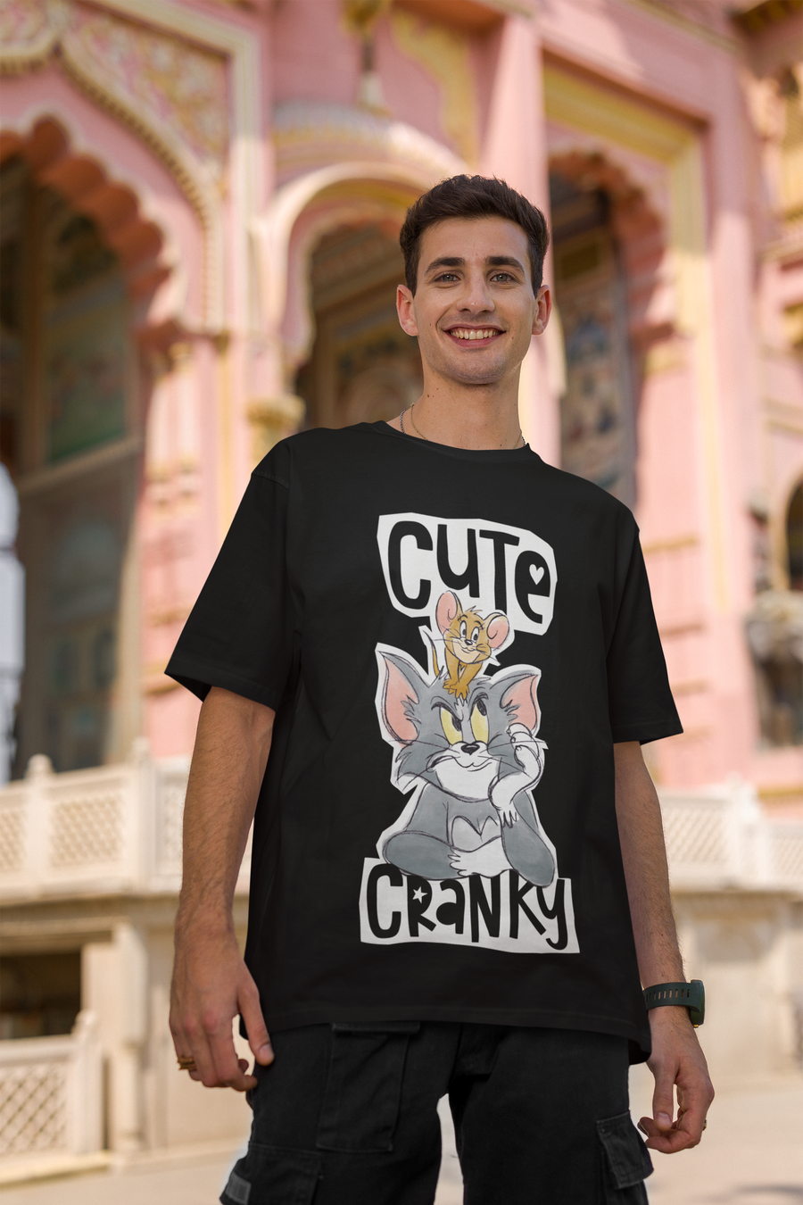 Official Tom & Jerry - Cute Cranky Oversized T-Shirt