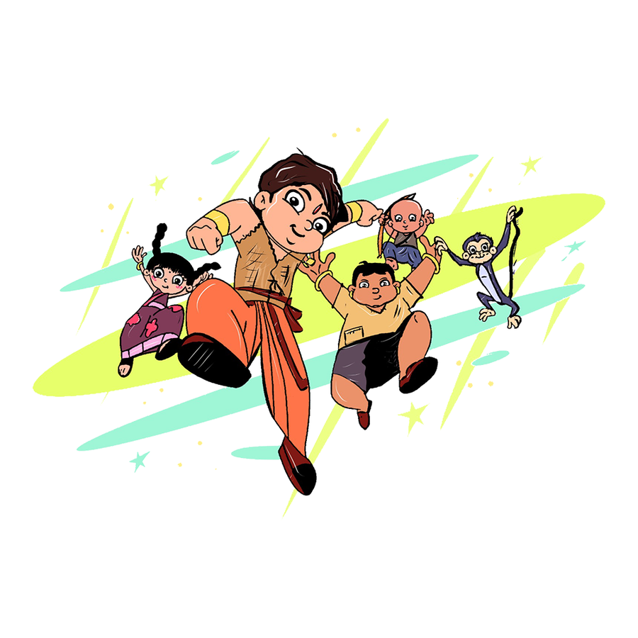 Official Chota Bheem Gang Kids T-shirt – Bollywoo