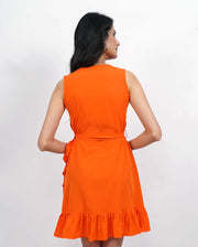 Orange Ruffle Dress