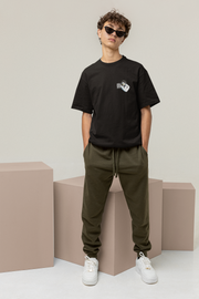 Chengiz Minimalist Oversized Jeet Pocket Print Tshirt
