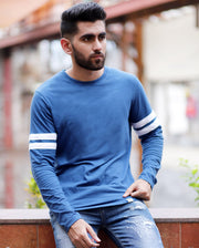 Turquoise Blue Full  Sleeve T-Shirt