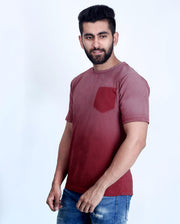 Maroon Acid Print T-Shirt