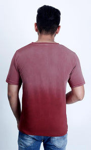 Maroon Acid Print T-Shirt