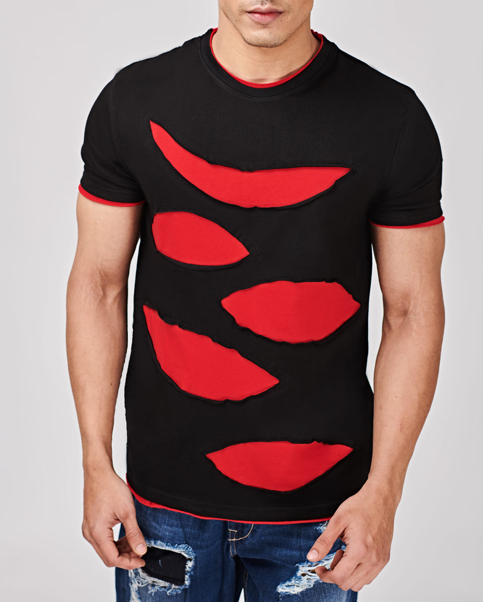 Black ripped shop t shirt