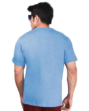 Azure Blue Half Sleeve T-Shirt