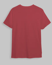 BKB Solid Round Neck Maroon T-Shirt