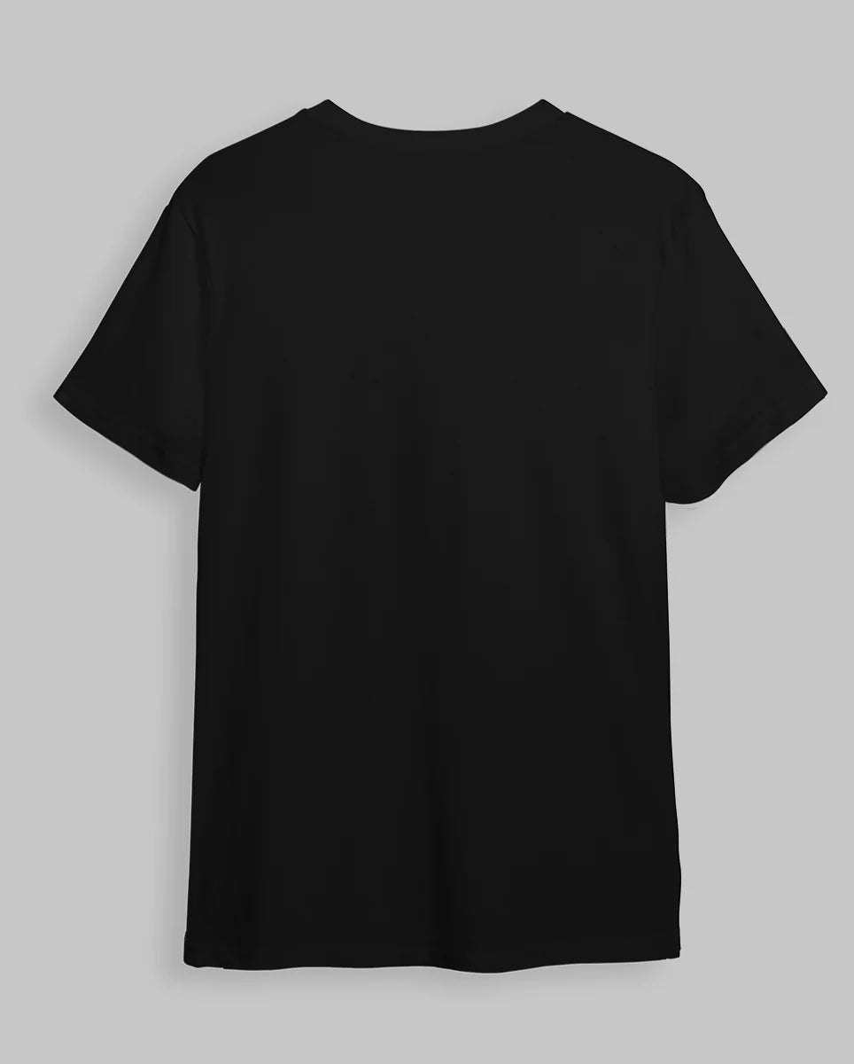 Dhokha Solid Round Neck Black T-Shirt – Bollywoo