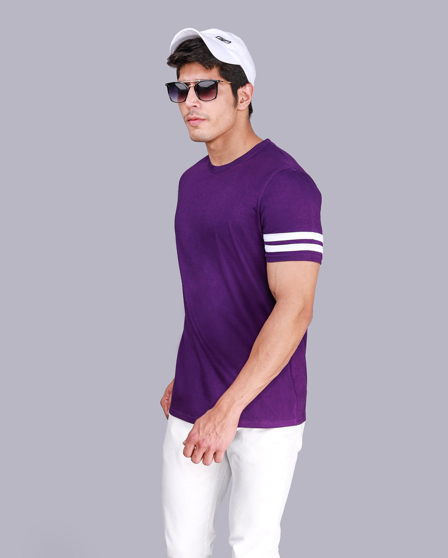 Purple Half Sleeves T-Shirt