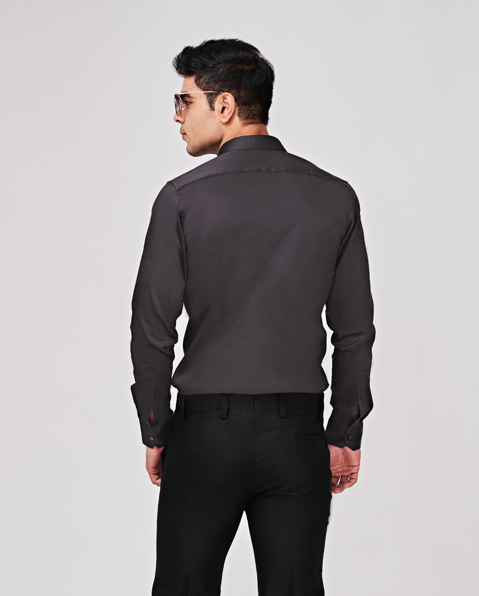 Charcoal Grey Formal Shirt Bollywoo Charcoal Grey Formal Shirt Bollywoo