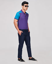 Purple Casual Polo T-Shirt