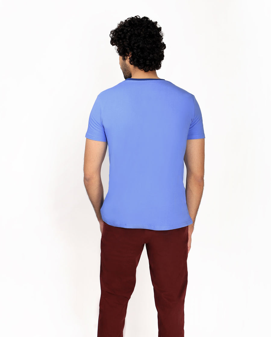 Phantom Blue Panelled T-Shirt