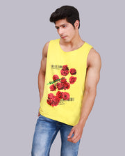 Yellow Rose Print Vest